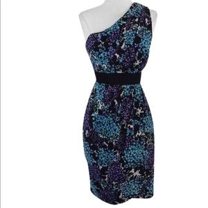 Shoshanna silk one shoulder dress, size 0.